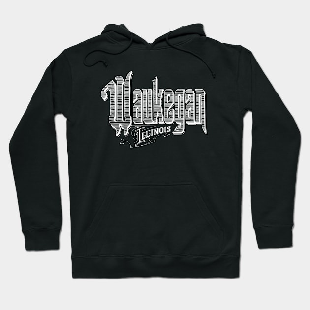 Vintage Waukegan, IL Hoodie by DonDota